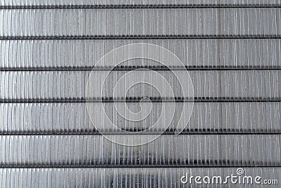 Close view of rows of industrial staples Stock Photo