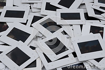 A Close View of Slides Stock Photo