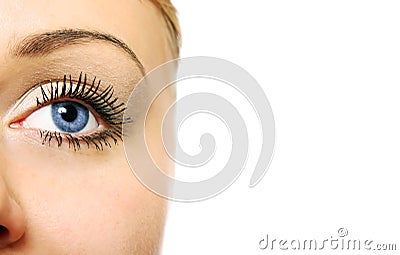 Close view of woman eye Stock Photo