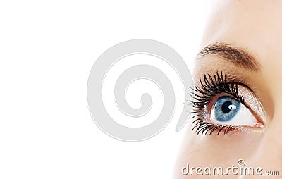 Close view of woman eye Stock Photo