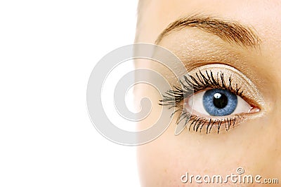 Close view of woman eye Stock Photo