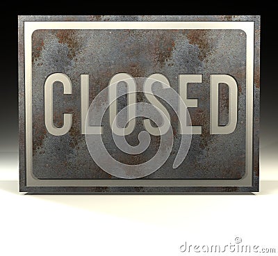 Closed Stock Photo