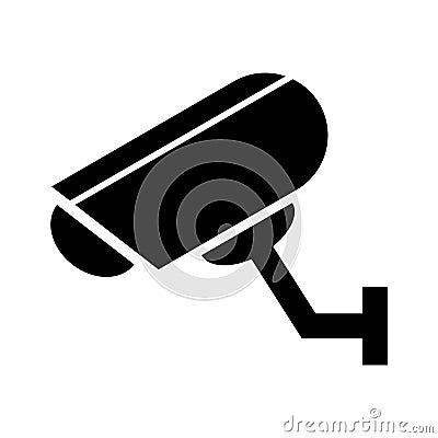 Closed circuit television camera icon, CCTV video protection alert, vector illustration Vector Illustration