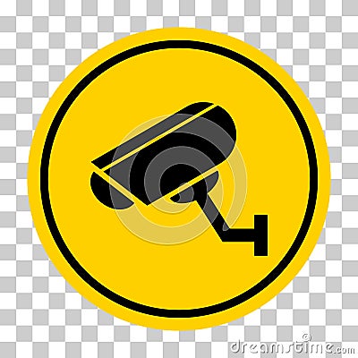 Closed circuit television camera icon, CCTV video protection alert, vector illustration Vector Illustration