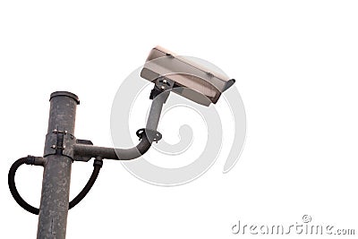 Closed circuit television on white background Stock Photo