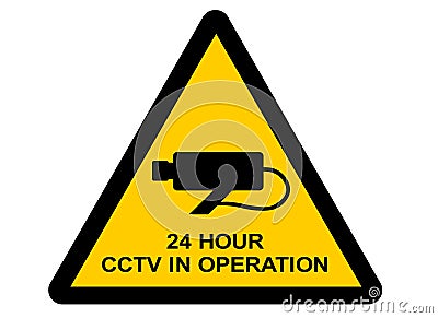 Closed circuit TV sign Stock Photo