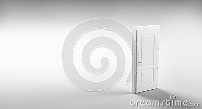 Closed door. Opportunity and hope for the future Cartoon Illustration