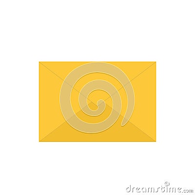 Closed email symbol with one message. Vector illustration of mail icon isolated on white background. Vector Illustration