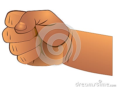 Closed fist Cartoon Illustration