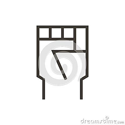 Closed fist. Vector illustration icon of hand representing different subjects like riots, change, motivation or success Vector Illustration