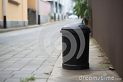 closed garbage bin with a sealed lid Stock Photo