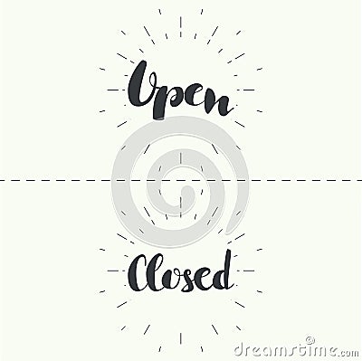 Closed inscription vector Vector Illustration