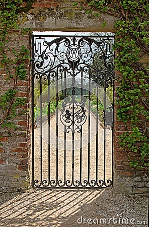 A Closed Iron Gate Stock Photo