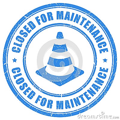 Closed for maintenance Vector Illustration
