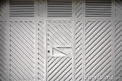 Closed metal gate Stock Photo