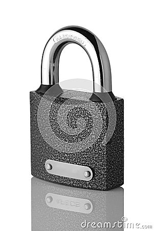 Closed padlock Stock Photo