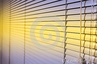 Closed plastic blinds Stock Photo