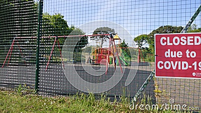 Closed playpark due to Coronavirus COVID-19 Northern Ireland Stock Photo