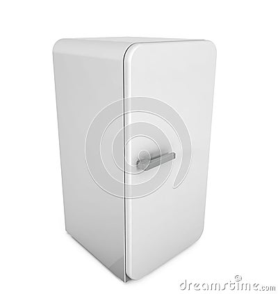 Closed Refrigerator Cartoon Illustration