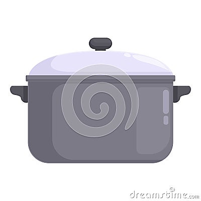 Closed saucepan icon cartoon vector. Soup kitchen pot Vector Illustration