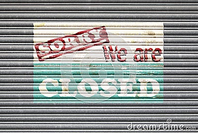 Closed Shop Sign Stock Photo