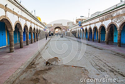 Closed shops in Essaouira Editorial Stock Photo