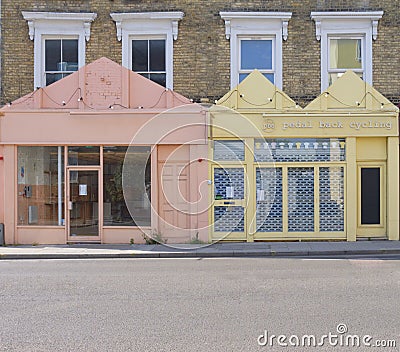 Closed shops during lockdown of Lille Road, West Brompton. Editorial Stock Photo