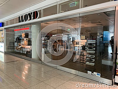 Closed shops at Munich airport because epidemic Editorial Stock Photo