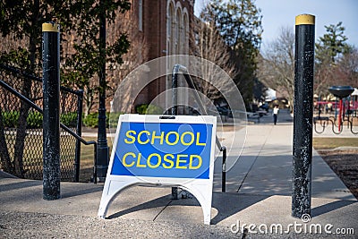 Michigan Schools Closed in Response to Pandemic Editorial Stock Photo