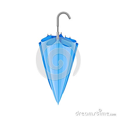 Closed Umbrella as Waterproof Protective Accessory for Rainy Weather Vector Illustration Vector Illustration