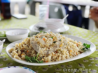 Closed up carp fried rice, Stock Photo