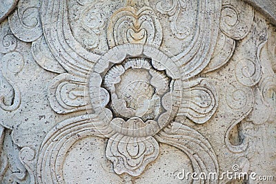 Closed up detail Chinese Warrior Sculpture in The Phra Chettuphon Wimon Mangkhalaram Wat pho Stock Photo