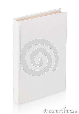 Closed white book Stock Photo