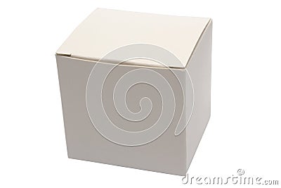 Closed white box Stock Photo