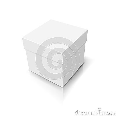 Closed white box Vector Illustration