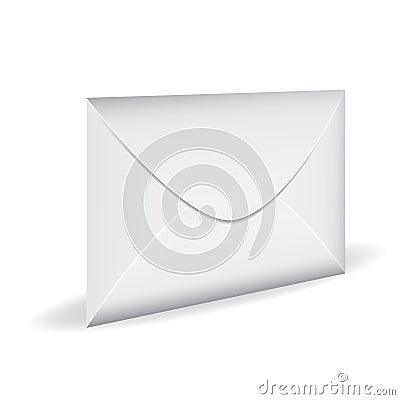 Closed white mail envelope Vector Illustration