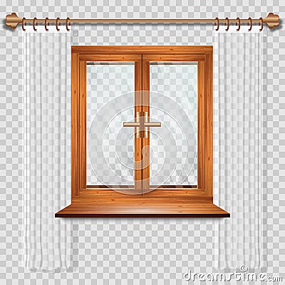 Closed window Vector Illustration