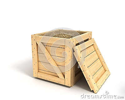 Closed wooden box Stock Photo