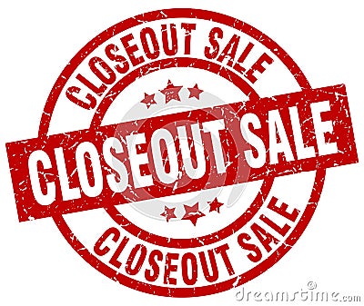 closeout sale stamp Vector Illustration