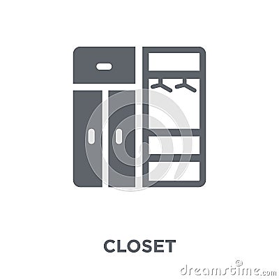 Closet icon from Furniture and household collection. Vector Illustration