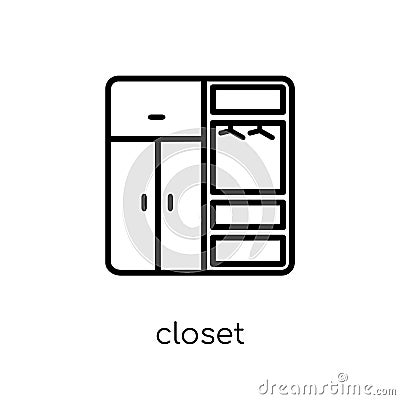 Closet icon from Furniture and household collection. Vector Illustration