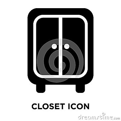 Closet icon vector isolated on white background, logo concept of Vector Illustration