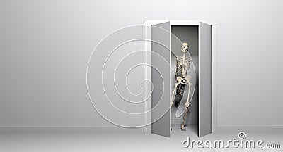 Closet skeleton Stock Photo