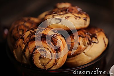 Closeu shot of a vase full of tasty looking biscuits Stock Photo