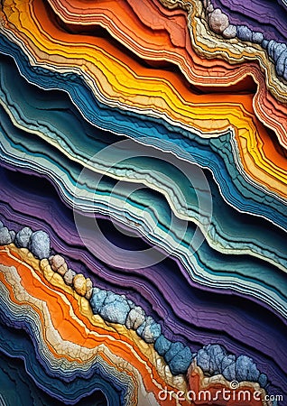Closeup of abstract stone strata patterns Stock Photo