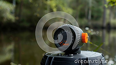 A closeup of the adjustable frequency dial allowing for precise targeting of specific pests Stock Photo