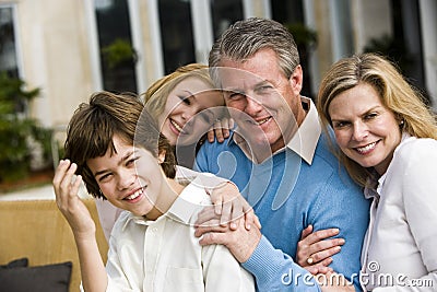 Closeup of affectionate family Stock Photo