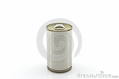 Closeup aluminum tin can. Stock Photo