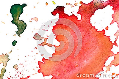 Closeup of artist's watercolor palette Stock Photo