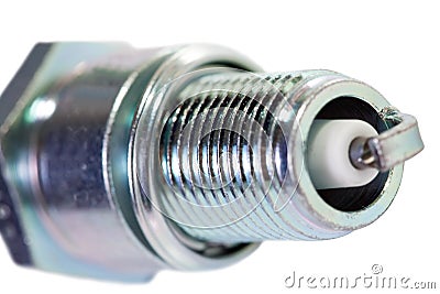 Closeup of auto spark plug Stock Photo